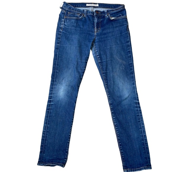 J Brand skinny jeans denim blue SZ 30" waist interior thigh rubbing - Picture 2 of 10